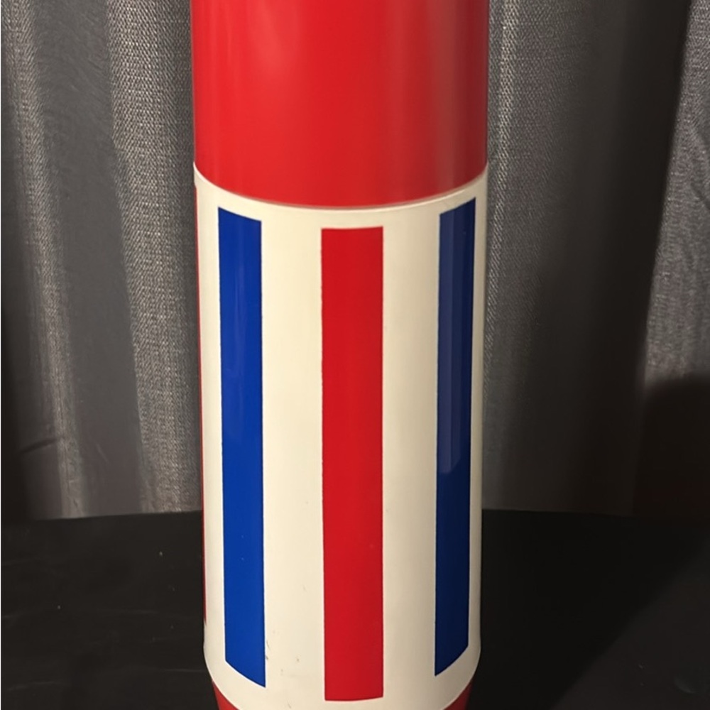 Vibrant Red, White, and Blue Thermos-Server